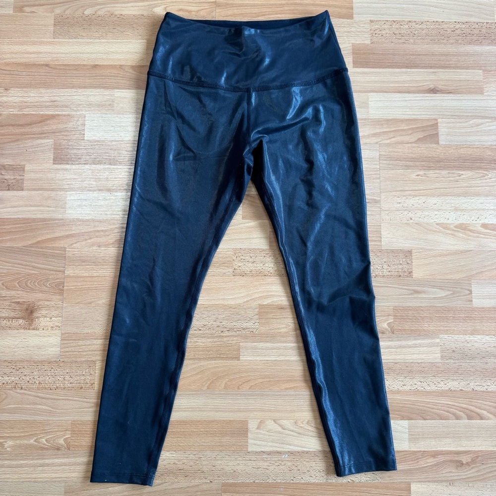 Beyond Yoga Luxe Leatherette Black Leggings Medium